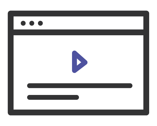 Icono de video con audio