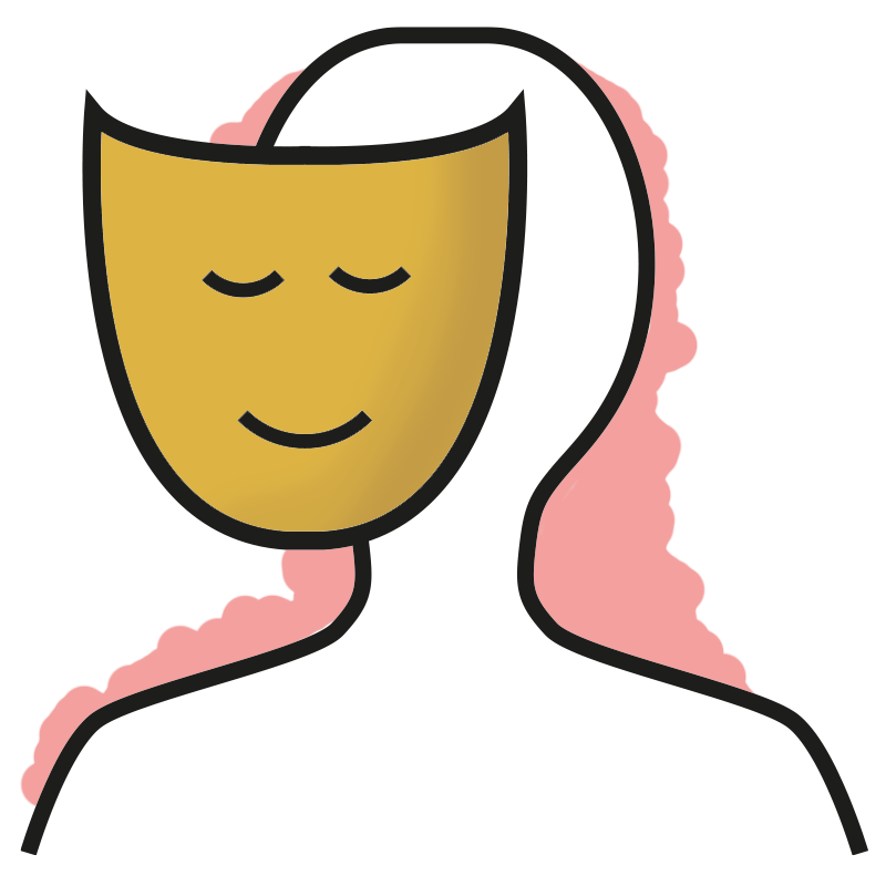 Persona con una mascara