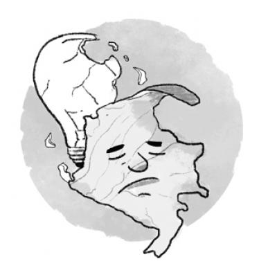 Ilustración de Colombia sin ideas